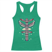 Native American Totem Pole Racerback Tank Top Pacific Northwest Indigenous Tribal