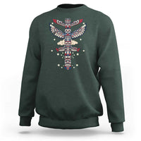 Native American Totem Pole Sweatshirt Pacific Northwest Indigenous Tribal