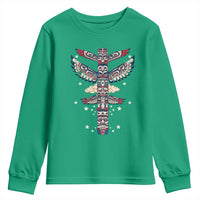 Native American Totem Pole Youth Sweatshirt Pacific Northwest Indigenous Tribal