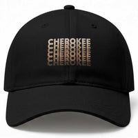 Vintage Cherokee Native Pride Stacked Typography Baseball Cap
