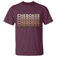 Vintage Cherokee Native Pride Stacked Typography T Shirt