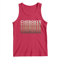 Vintage Cherokee Native Pride Stacked Typography Tank Top