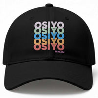 Osiyo Tsalagi Cherokee Native American Pride Baseball Cap Retro Stacked Typography
