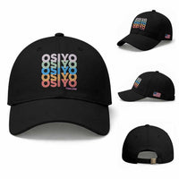 Osiyo Tsalagi Cherokee Native American Pride Baseball Cap Retro Stacked Typography