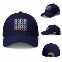 Osiyo Tsalagi Cherokee Native American Pride Baseball Cap Retro Stacked Typography