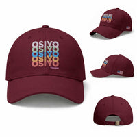 Osiyo Tsalagi Cherokee Native American Pride Baseball Cap Retro Stacked Typography
