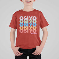 Osiyo Tsalagi Cherokee Native American Pride T Shirt For Kid Retro Stacked Typography