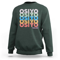 Osiyo Tsalagi Cherokee Native American Pride Sweatshirt Retro Stacked Typography