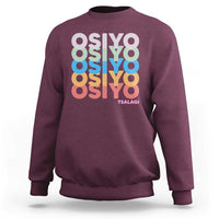 Osiyo Tsalagi Cherokee Native American Pride Sweatshirt Retro Stacked Typography