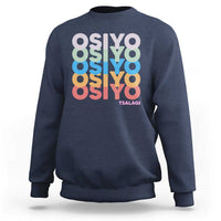 Osiyo Tsalagi Cherokee Native American Pride Sweatshirt Retro Stacked Typography