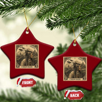 Cherokee Pride Strength Ceramic Ornament Native American Vintage Postage Stamp Graphic