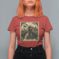 Cherokee Pride Strength T Shirt For Women Native American Vintage Postage Stamp Graphic
