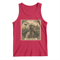 Cherokee Pride Strength Tank Top Native American Vintage Postage Stamp Graphic