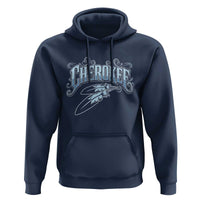 Cherokee Native American Heritage Hoodie Blue Feather Filigree Typography