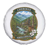 Vintage Great Smoky Mountains Spare Tire Cover Cherokee North Carolina Landscape