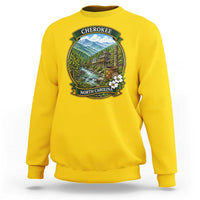 Vintage Great Smoky Mountains Sweatshirt Cherokee North Carolina Landscape