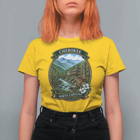 Vintage Great Smoky Mountains T Shirt For Women Cherokee North Carolina Landscape