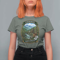 Vintage Great Smoky Mountains T Shirt For Women Cherokee North Carolina Landscape