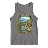 Vintage Great Smoky Mountains Tank Top Cherokee North Carolina Landscape