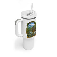 Vintage Great Smoky Mountains Tumbler With Handle Cherokee North Carolina Landscape