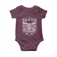 Cherokee History Native American Vintage Gift Baby Onesie They Survived Trail Of Tears
