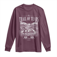 Cherokee History Native American Vintage Gift Long Sleeve Shirt They Survived Trail Of Tears