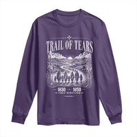 Cherokee History Native American Vintage Gift Long Sleeve Shirt They Survived Trail Of Tears