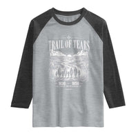 Cherokee History Native American Vintage Gift Raglan Shirt They Survived Trail Of Tears