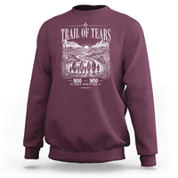 Cherokee History Native American Vintage Gift Sweatshirt They Survived Trail Of Tears