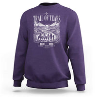 Cherokee History Native American Vintage Gift Sweatshirt They Survived Trail Of Tears