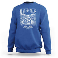 Cherokee History Native American Vintage Gift Sweatshirt They Survived Trail Of Tears