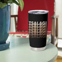Cherokee Tsalagi Heritage Pride Stacked Typography Tumbler Cup