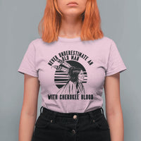 Never Underestimate An Old Man With Cherokee Blood T Shirt For Women Native American Heritage Gift