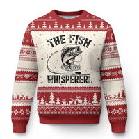 Funny The Fish Whisperer Ugly Christmas Sweater Fishing Lover Angler Gift