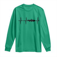 Fish And Forest Fishing Lover Heartbeat Gift Long Sleeve Shirt - Wonder Print Shop