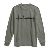 Fish And Forest Fishing Lover Heartbeat Gift Long Sleeve Shirt - Wonder Print Shop