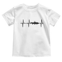 Fish And Forest Fishing Lover Heartbeat Gift Toddler T Shirt - Wonder Print Shop
