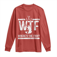 Where Is The Fish Long Sleeve Shirt Funny WTF Fishing Gift - Wonder Print Shop