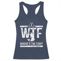 Where Is The Fish Racerback Tank Top Funny WTF Fishing Gift - Wonder Print Shop