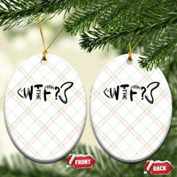 WTF Where Is The Fish Ceramic Ornament Funny Fisherman Gift