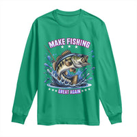 Funny Make Fishing Great Again Long Sleeve Shirt Fisherman Gift - Wonder Print Shop
