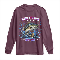Funny Make Fishing Great Again Long Sleeve Shirt Fisherman Gift - Wonder Print Shop