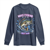 Funny Make Fishing Great Again Long Sleeve Shirt Fisherman Gift - Wonder Print Shop