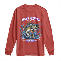 Funny Make Fishing Great Again Long Sleeve Shirt Fisherman Gift - Wonder Print Shop