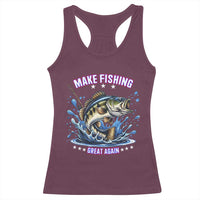 Funny Make Fishing Great Again Racerback Tank Top Fisherman Gift - Wonder Print Shop