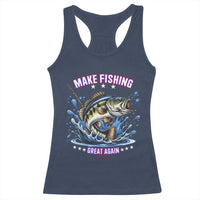 Funny Make Fishing Great Again Racerback Tank Top Fisherman Gift - Wonder Print Shop