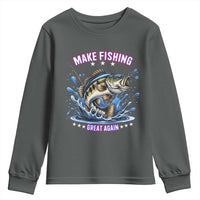 Funny Make Fishing Great Again Youth Sweatshirt Fisherman Gift - Wonder Print Shop
