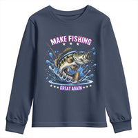 Funny Make Fishing Great Again Youth Sweatshirt Fisherman Gift - Wonder Print Shop