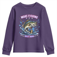 Funny Make Fishing Great Again Youth Sweatshirt Fisherman Gift - Wonder Print Shop
