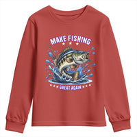 Funny Make Fishing Great Again Youth Sweatshirt Fisherman Gift - Wonder Print Shop